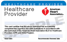 American Heart Association BLS CPR and AED Certification